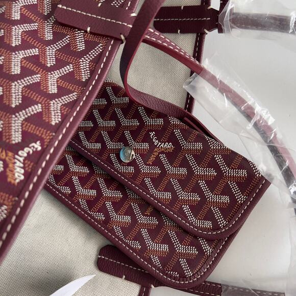 NWT!Goyard Burgundy Saint Louis GM Tote - Picture 4 of 11